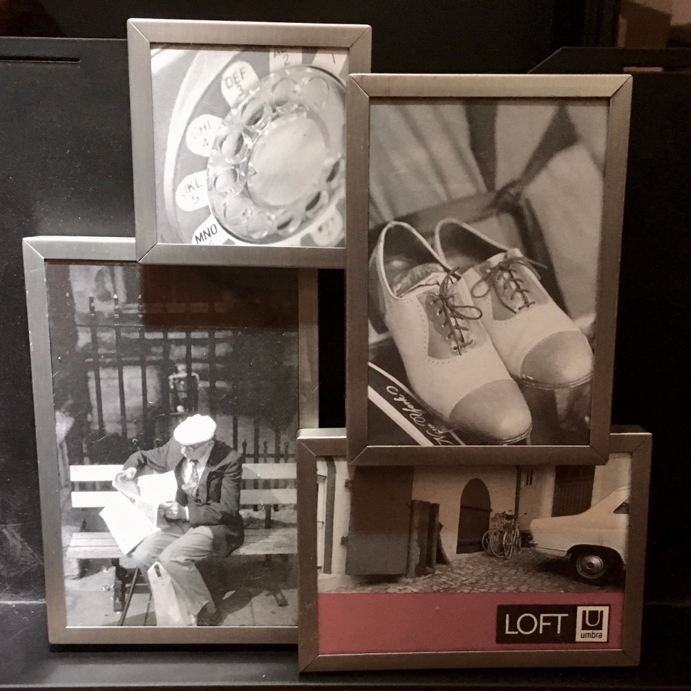 Umbra Loft multi-frame collage - Metallic Silver - Holds 4 Photos